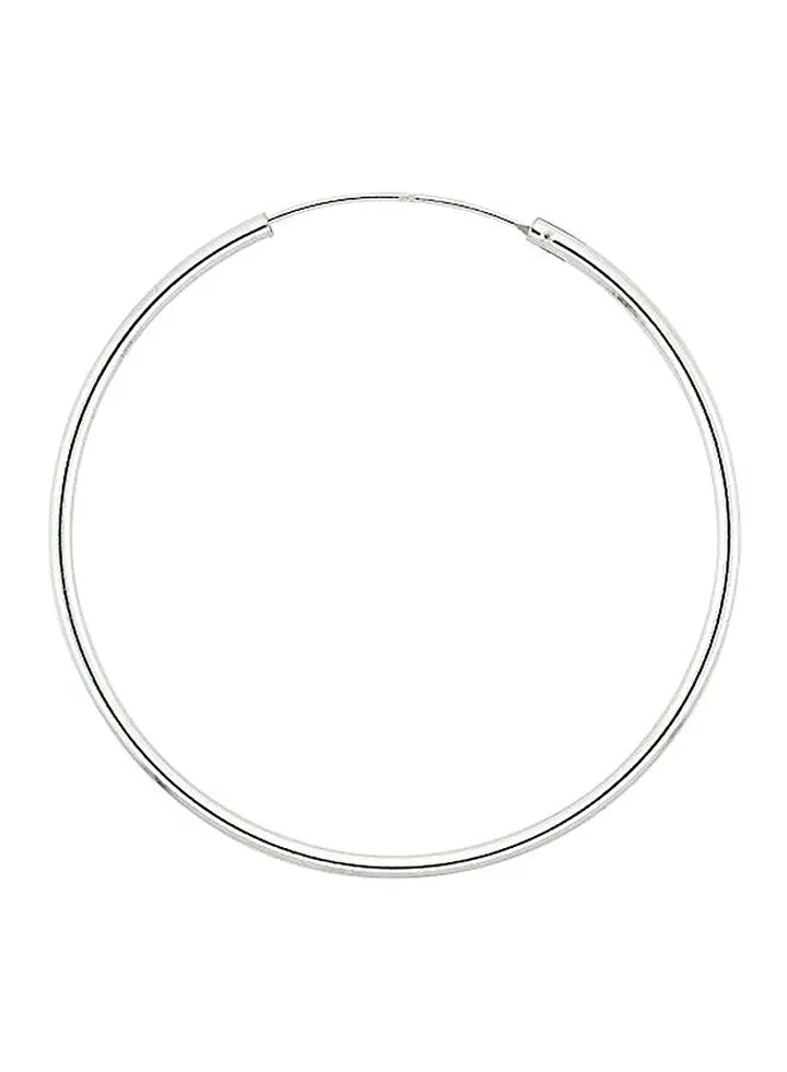 925 Sterling Thin Endless Hoop Earrings