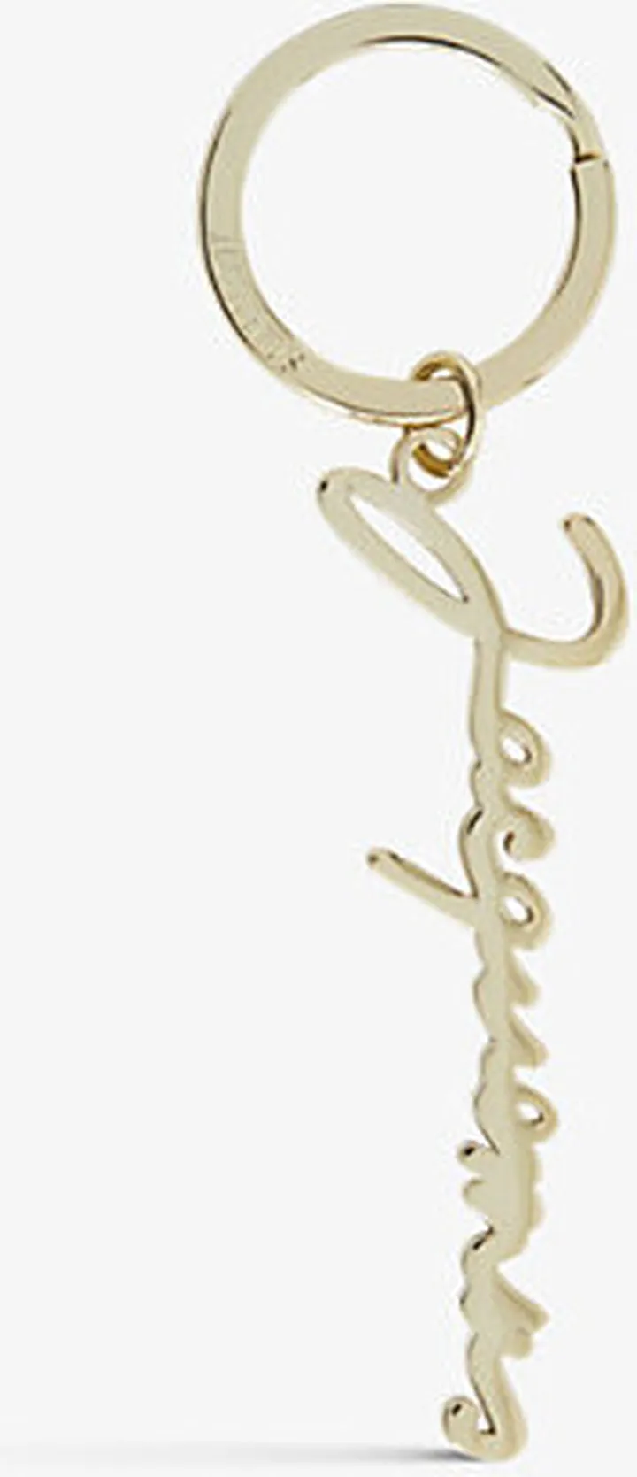 Womens Gold Signature Branded Brass Keyring
