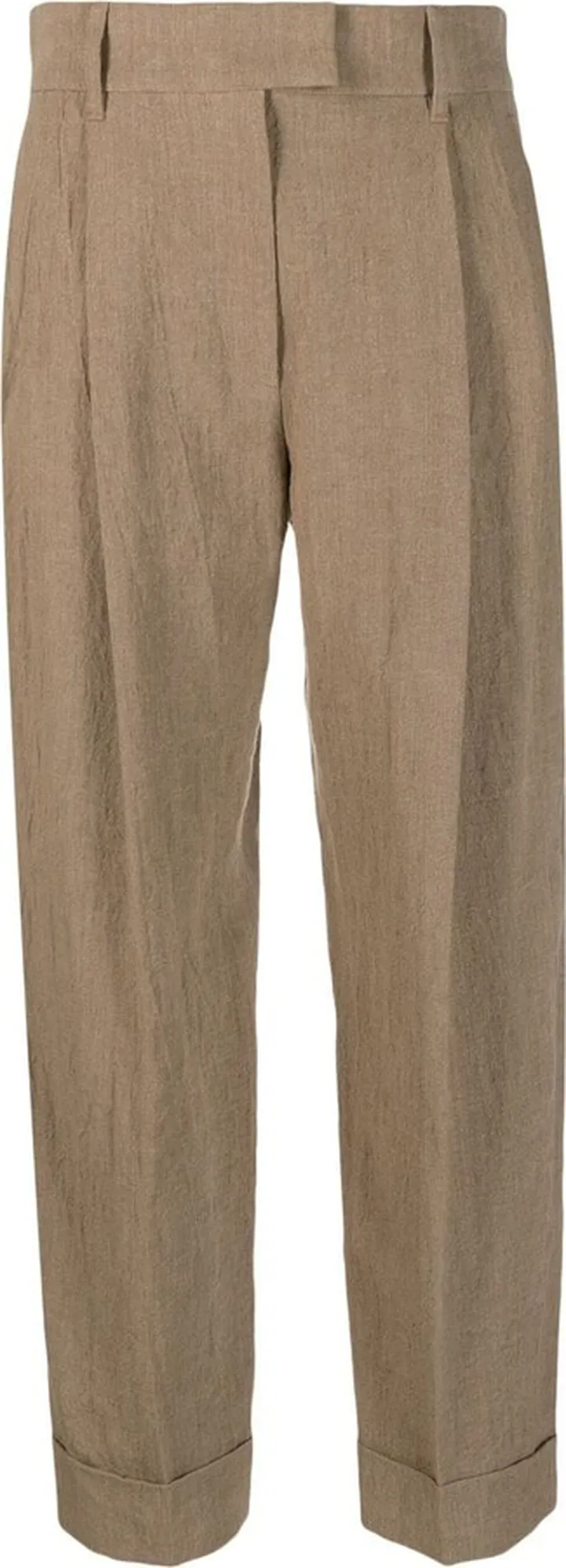 Pleated Cropped Trousers