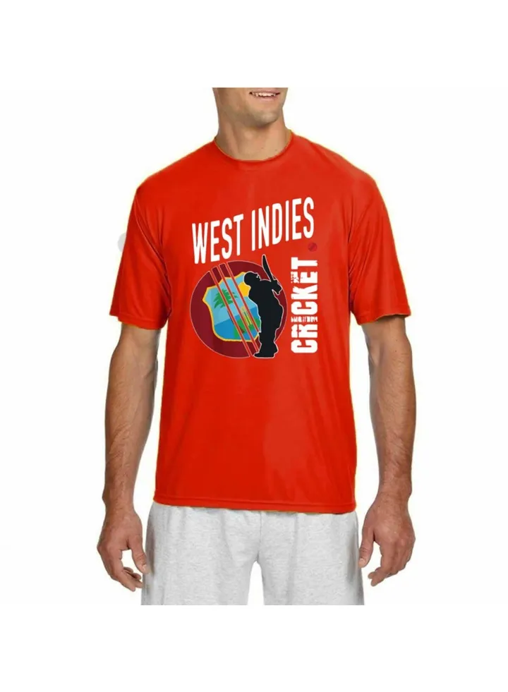 West Indies Sports Jersey T-Shirt for Adults - Unisex West Indies Printed Dry-Fit Sports Jersey T-Shirt - Ideal West Indies Jersey T-Shirt for Matches