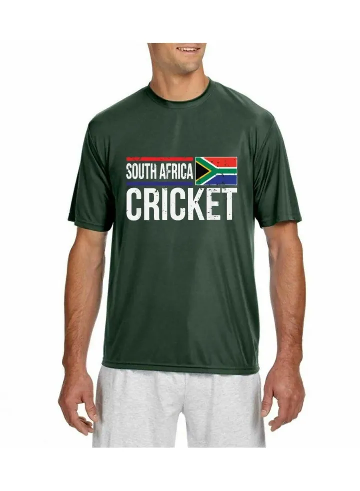South Africa Unisex Sports Jersey T-Shirt Set - T-Shirt,Drawstring Bag,Cap - T-Shirt,Scarf,Cap - South Africa Sports Fan Jersey T-Shirt - Gift Set for Events, Matches