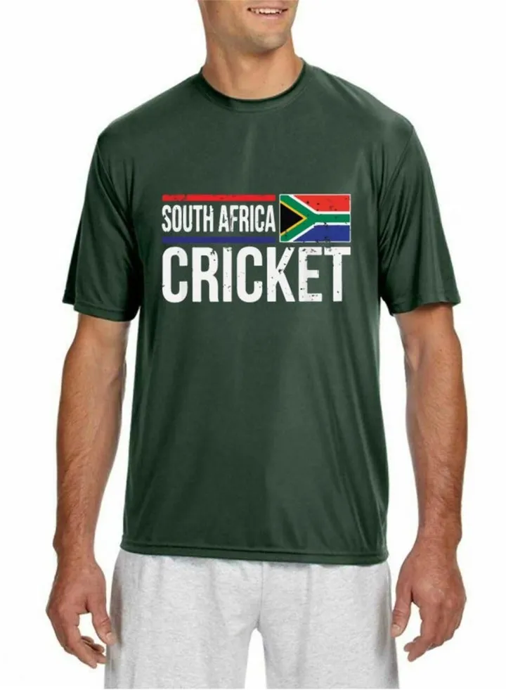 South Africa Jersey T-Shirt for Adults - Unisex South Africa Printed Dry-Fit Sports Jersey T-Shirt - Ideal South Africa Jersey T-Shirt for Matches and Sports Enthusiasts