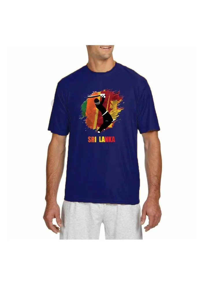 Sri Lanka Jersey T-Shirt for Adults - Unisex Sri Lanka Printed Dry-Fit Sports Jersey T-Shirt - Ideal Sri Lanka Jersey T-Shirt for Matches and Sports Enthusiasts