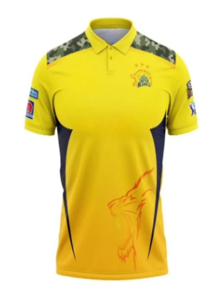 Chennai Super Kings (CSK) IPL Cricket Jersey 2023 For Kids and Adults