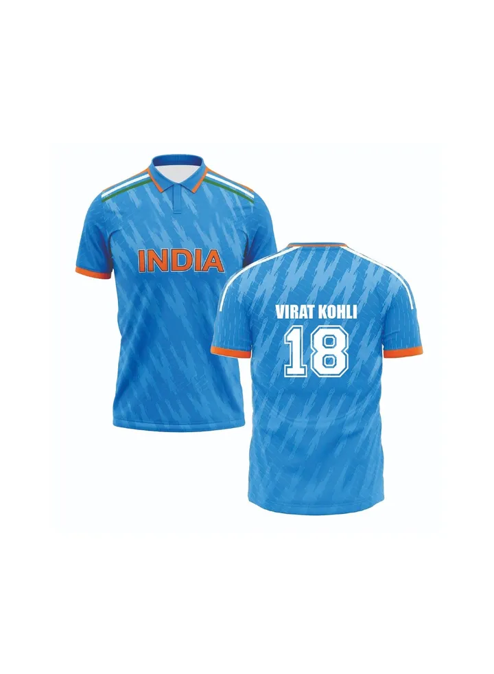 India Unisex Sports Blue Jersey - Perfect for Indian Cricket Fans and Cricket Lovers - Comfortable and Stylish India Jersey for Adults and Kids - Ideal for Matches, Practice
