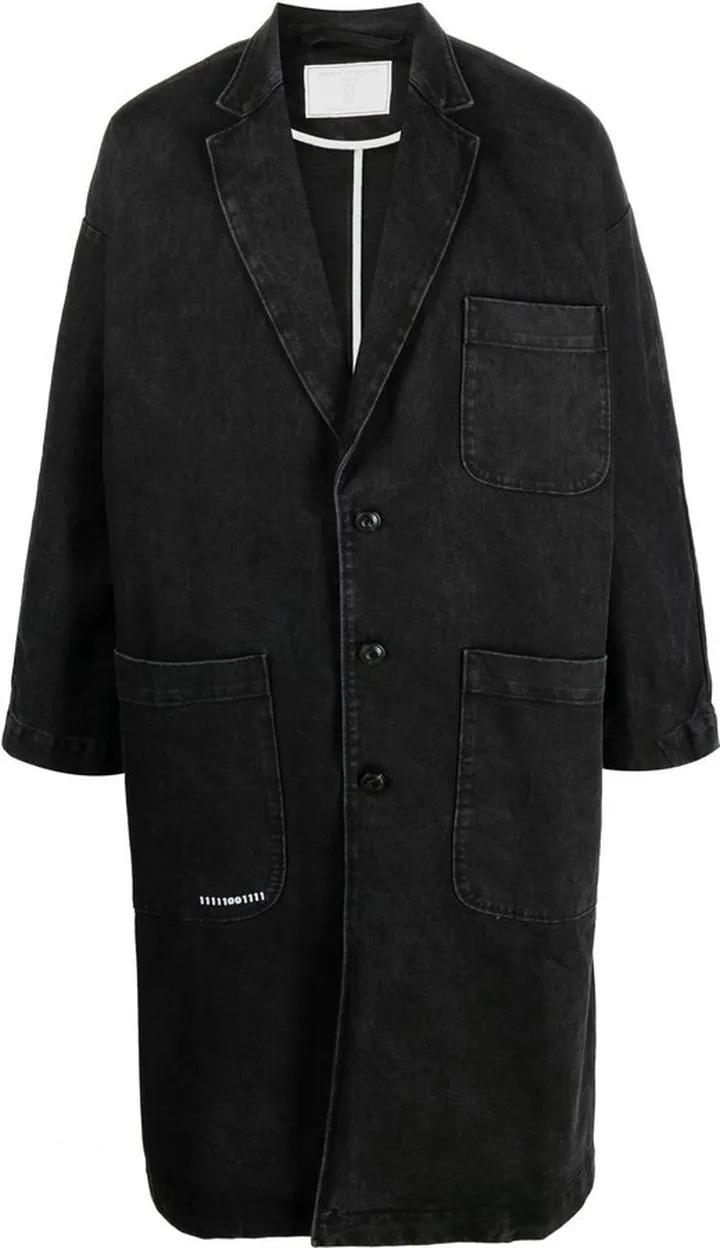 Single-Breasted Denim Coat