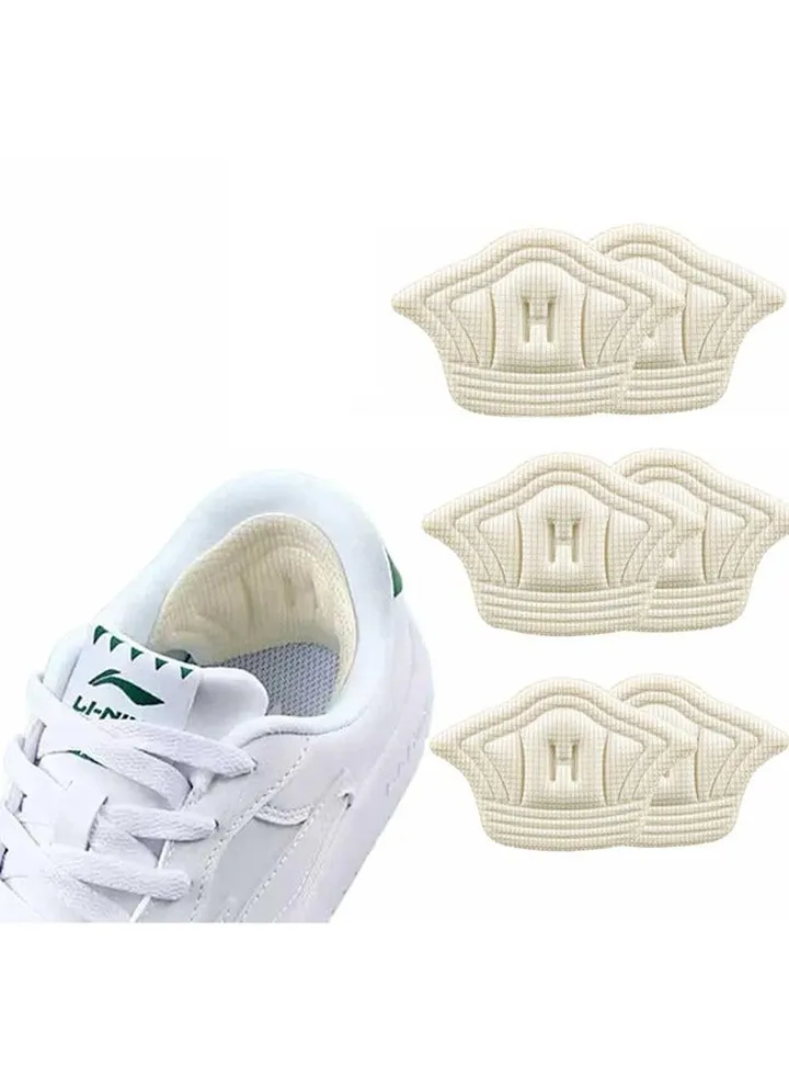 Back of Heel Cushion Inserts, Insole Patch Sport Shoes Heel Sticker, Adhesive Heel Guards Liners for Sneaker, Improve Shoe Fit (Beige)