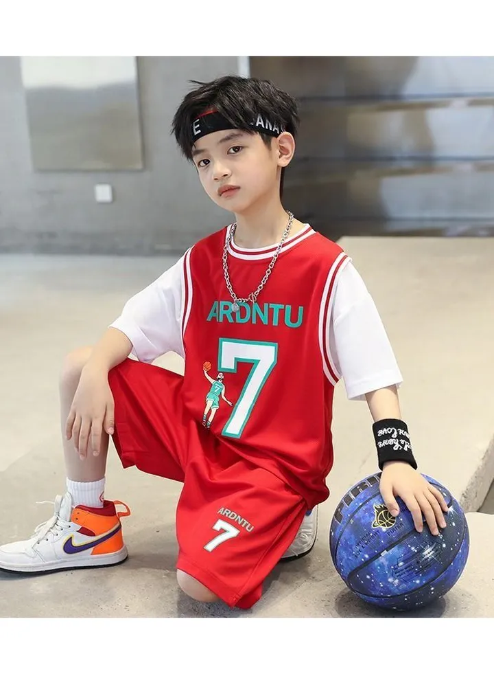 Unisex children's size 7 short sleeved football suit set