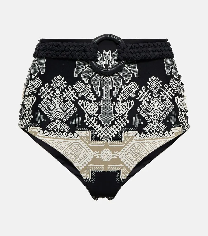 Printed reversible bikini bottoms