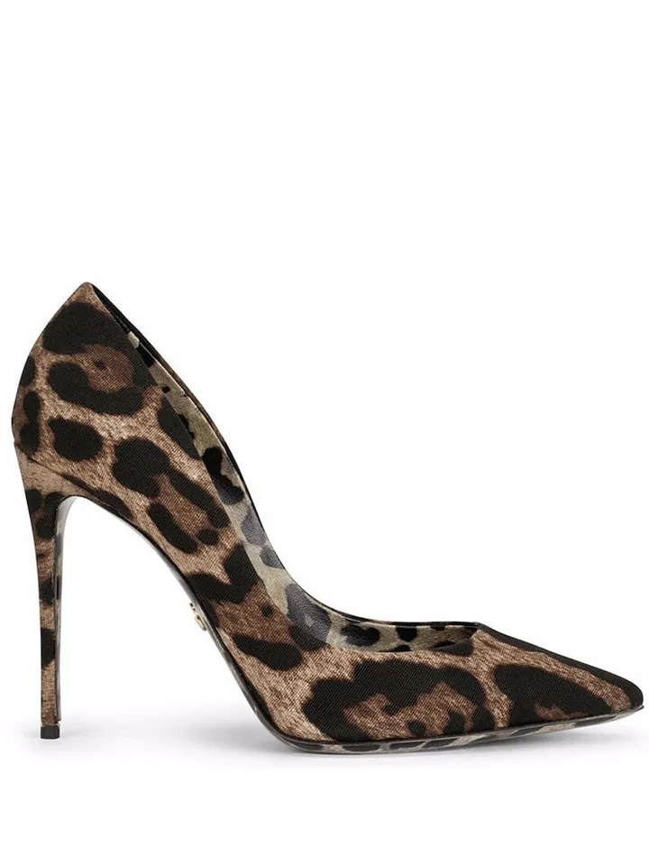 Leopard-Print Stiletto Pumps
