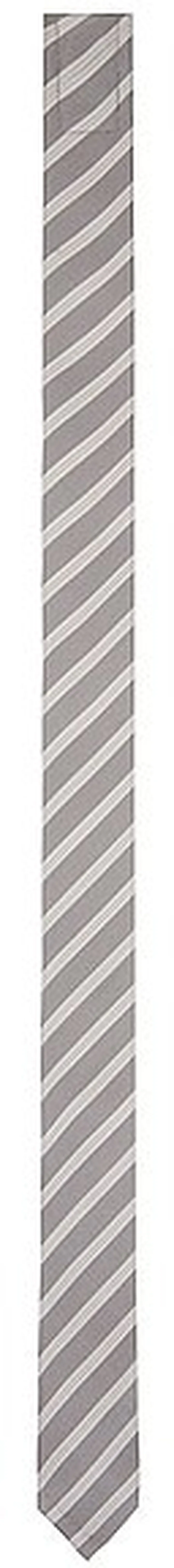 Thom Browne Micro Hairline Stripe Tie in Grey