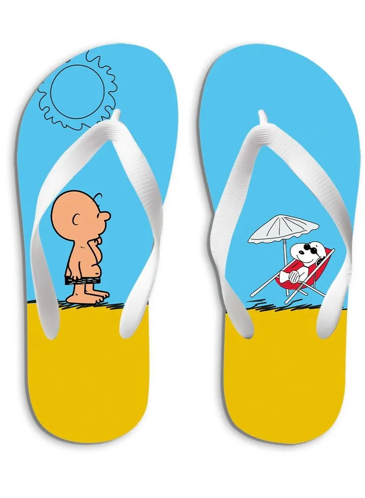 Sea Flip Flop Snoopy at the beach