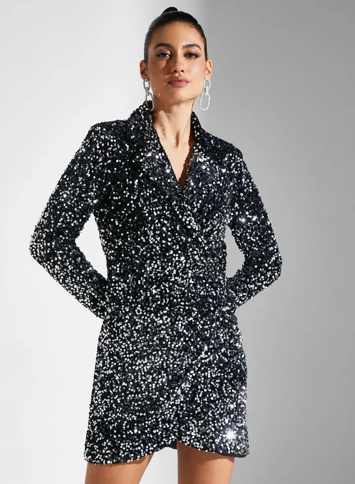 Sequin Detail Dress