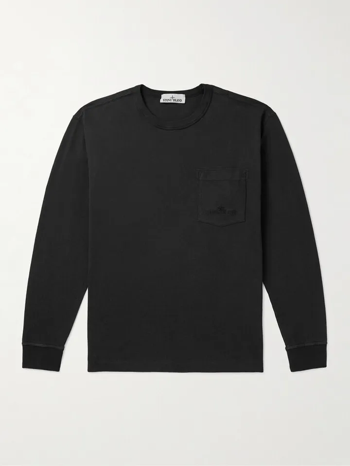 Logo-Embroidered Garment-Dyed Cotton-Jersey T-Shirt
