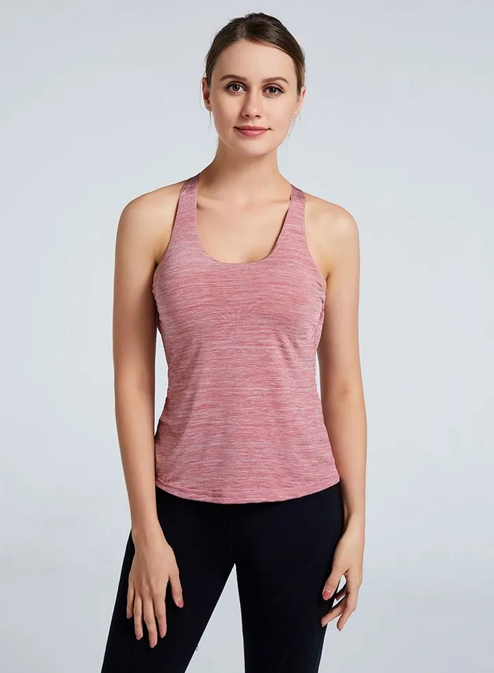 Exercise Running Yoga Fitness sleeveless Top Pink