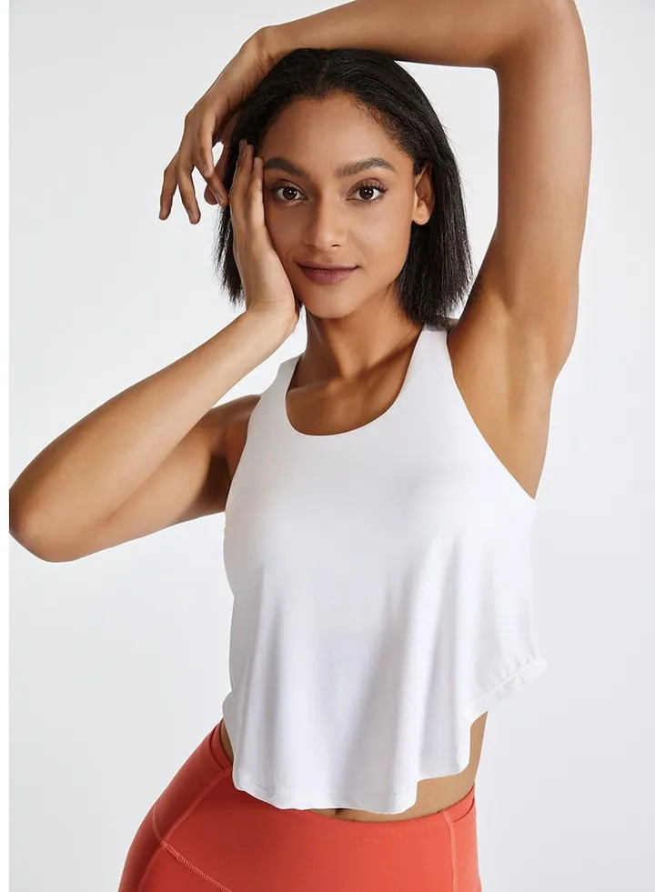 Spring and summer shockproof nude sports underwear women's fitness vest skinny yoga suit suspender top