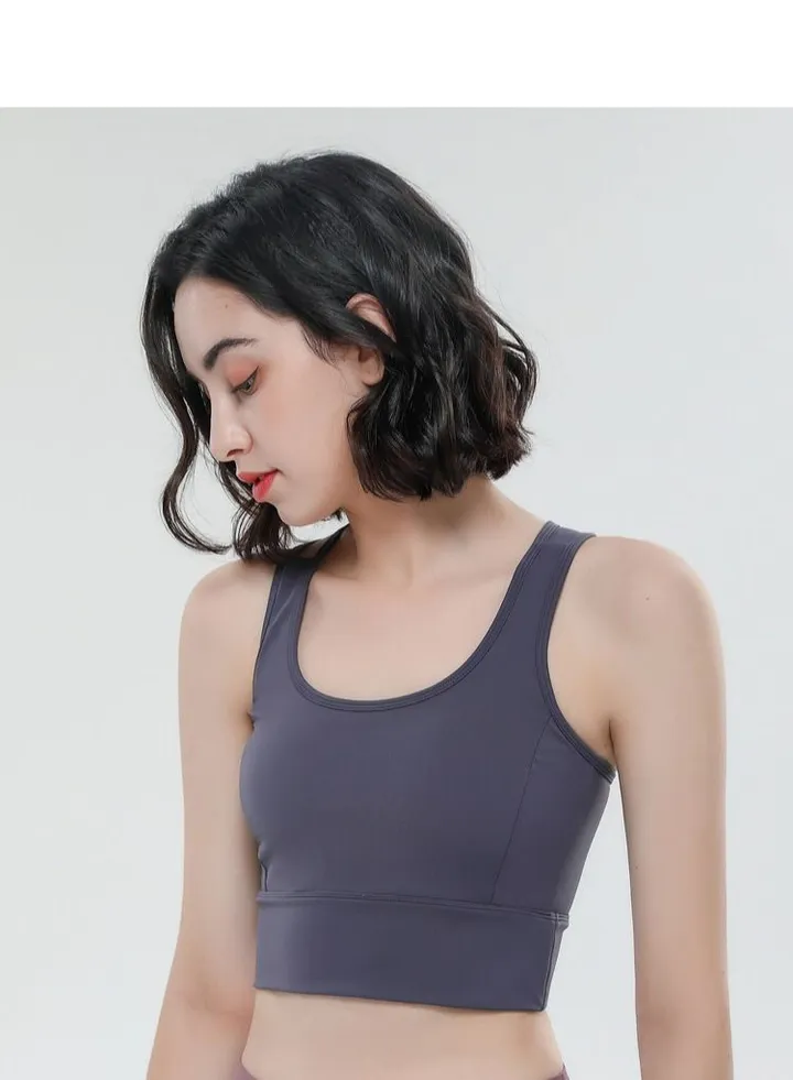 Yoga sports running fitness vest Grey