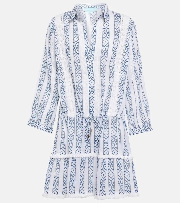 Sophia printed cotton shirt dress