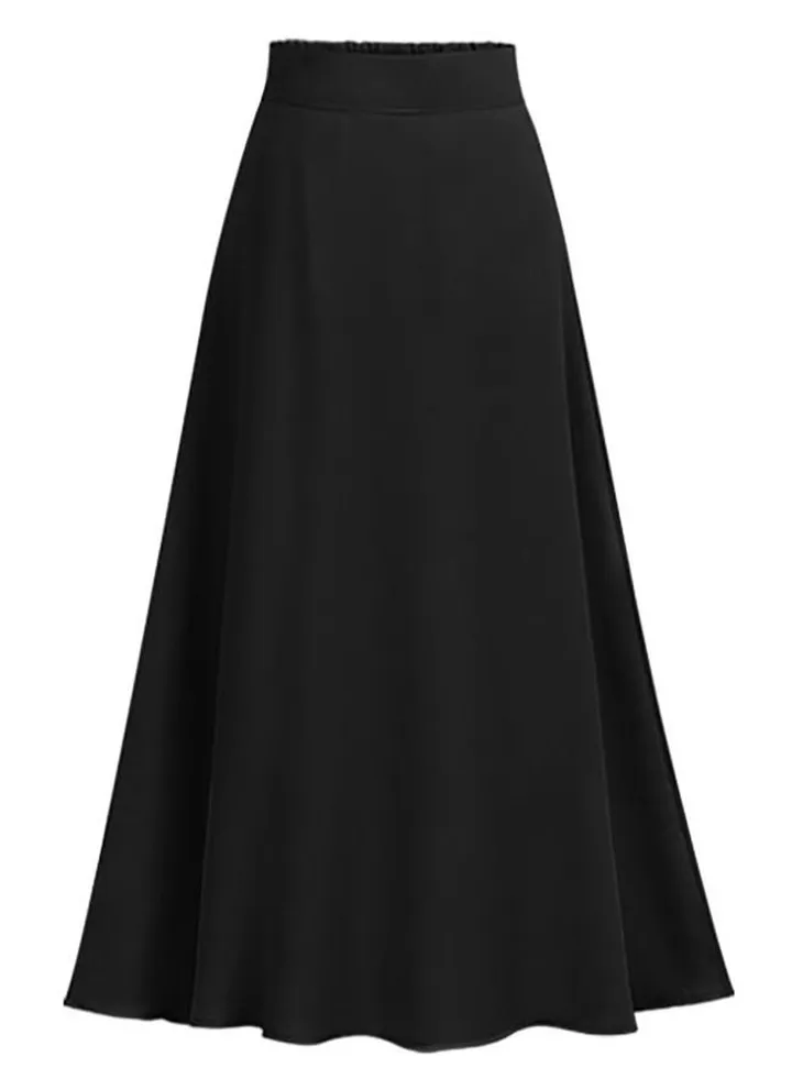 Women's Casual Solid Color Chiffon Skirt