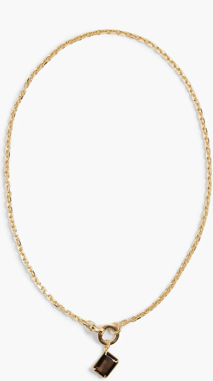24-Karat Gold-Plated Quartz Necklace