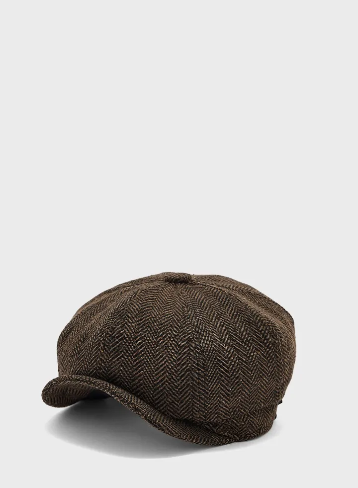 Herringbone Baker Boy Winter Cap
