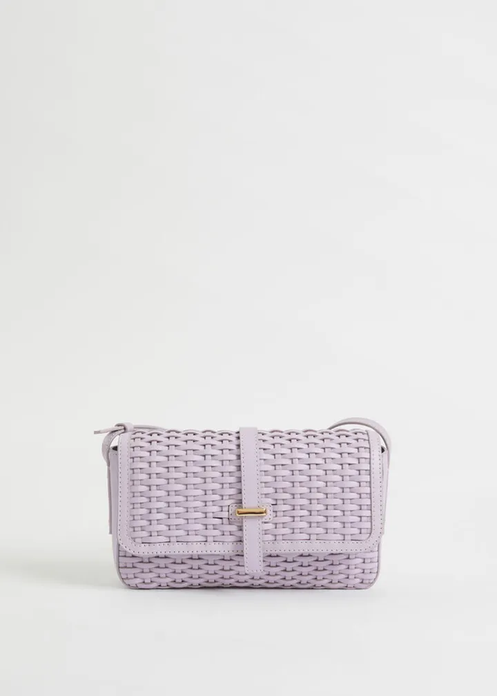 Braided Leather Messenger Bag