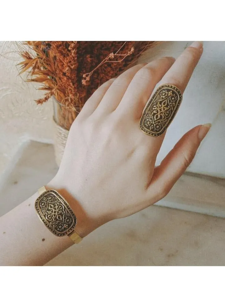 Set Women Bracelet And Ring Handmade - 2 Pieces