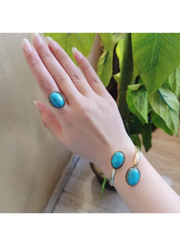 Set Women Bracelet And Ring Handmade - 2 Pieces