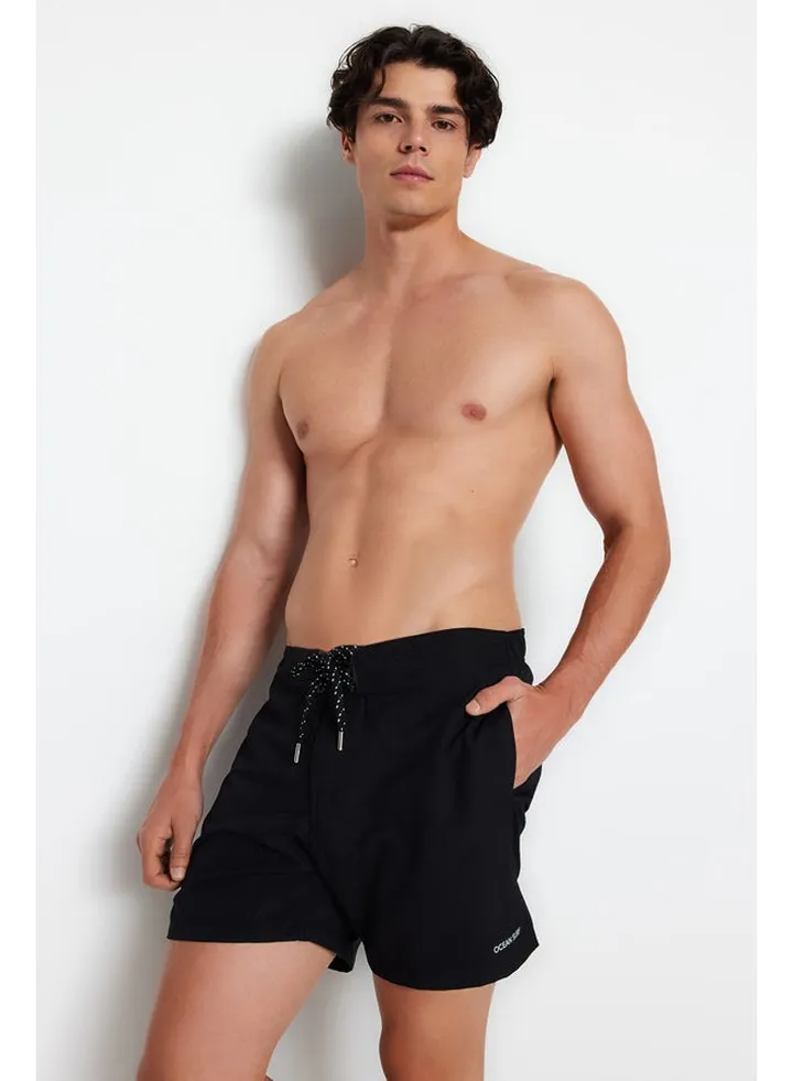 Black Men's Standard Length Sea Shorts
