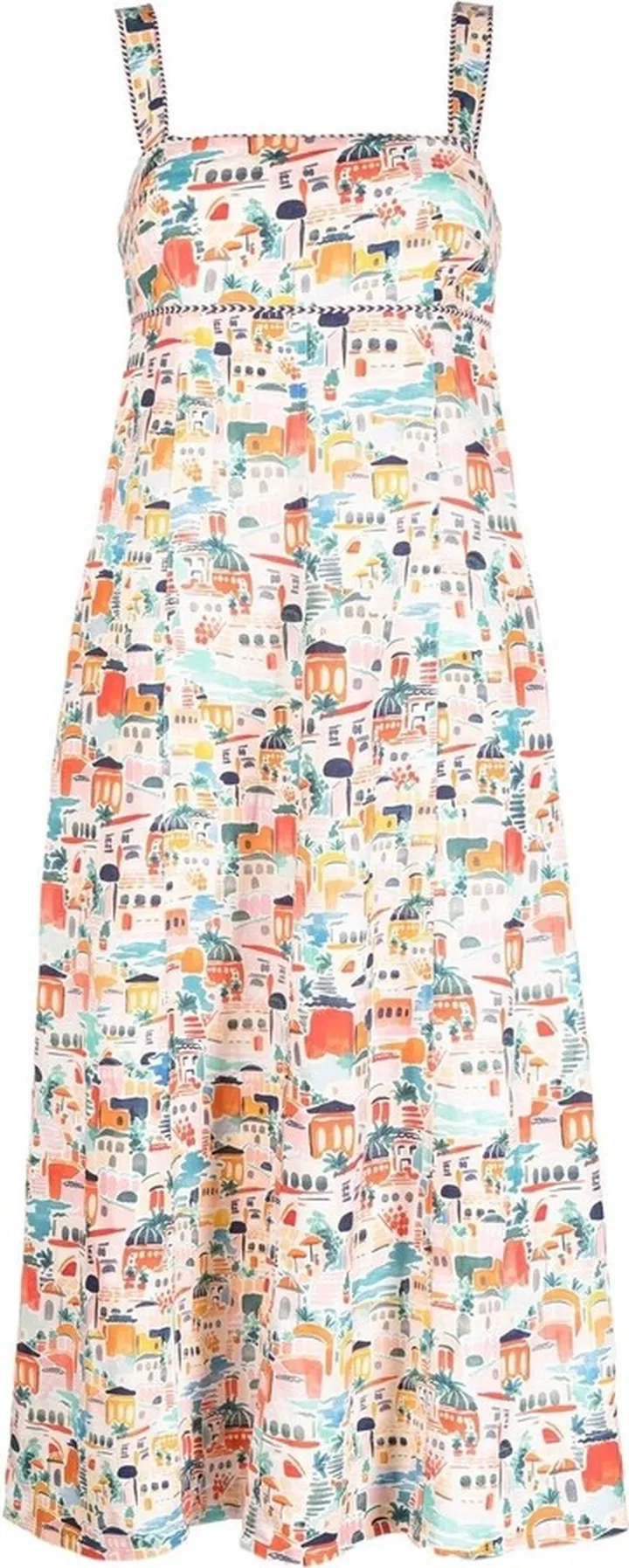 Sevilla square-neck midi dress