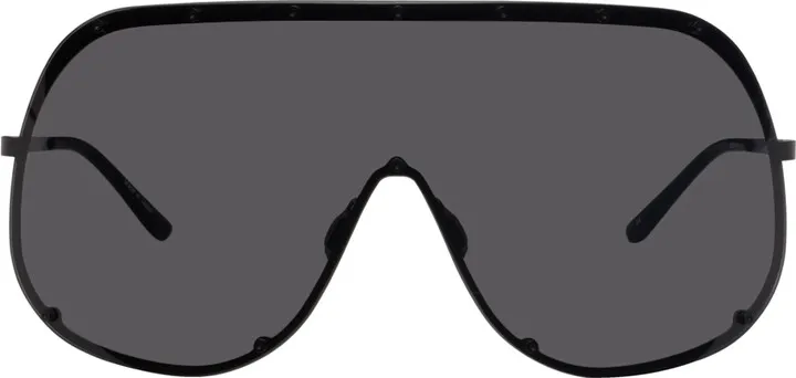 Rick Owens Black Shield Sunglasses
