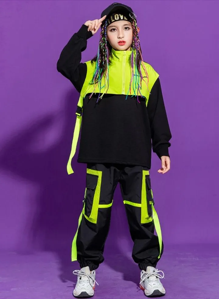 Children and teenagers casual suits street dance show costumes