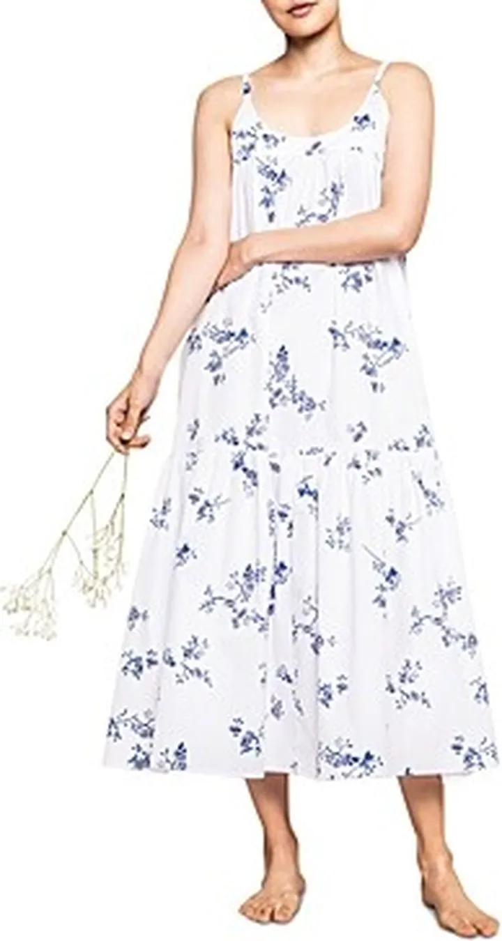Petite Plume Chloe Indigo Floral Nightgown