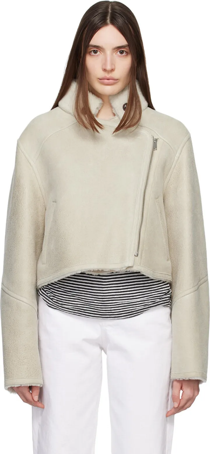 Isabel Marant Etoile Beige Apstya Shearling Coat