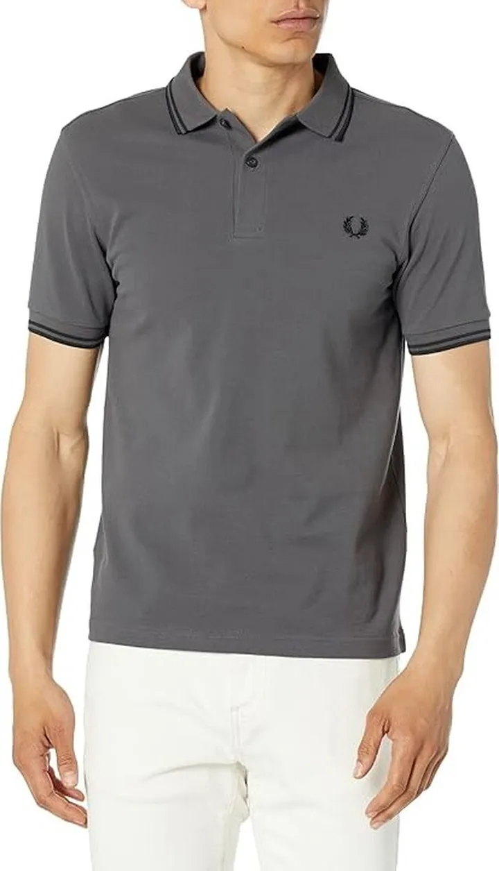 Fred Perry Ringer T-Shirt (Gunmetal 1) Men's T Shirt