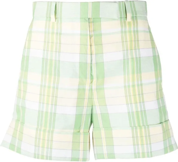 Check-Print Shorts