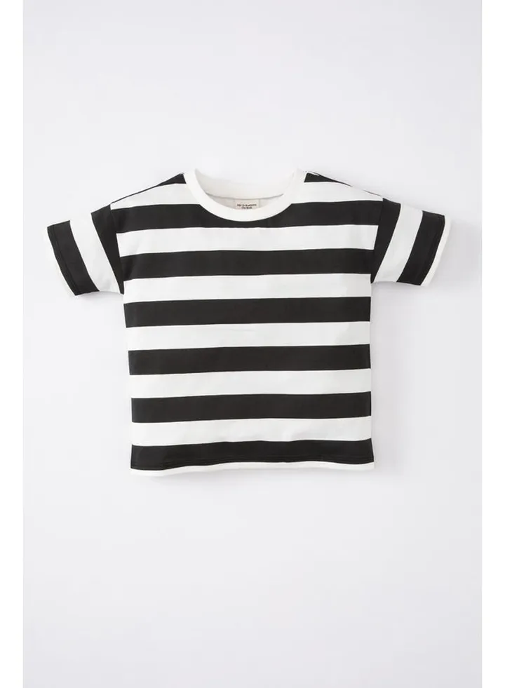 Babyboy Regular Fit Bike Neck Knitted Short Sleeve T-Shirt