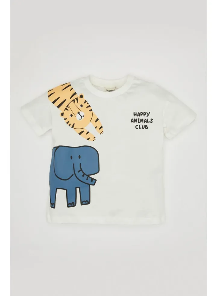 Babyboy Regular Fit Bike Neck Knitted Short Sleeve T-Shirt