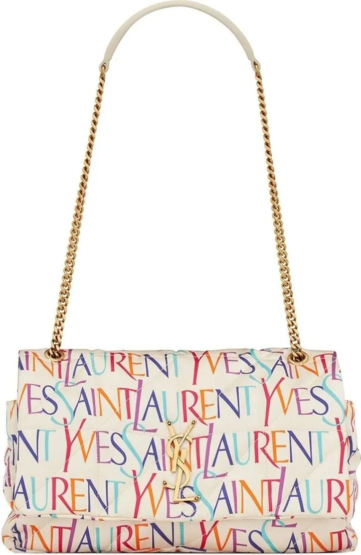 Logo-Print Leather Bag