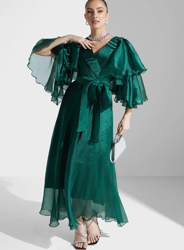 Exaggerated Sleeve Detail Dress