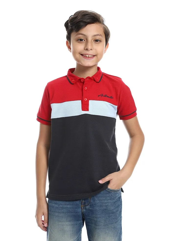 Boys Collared Neck Polo Shirt