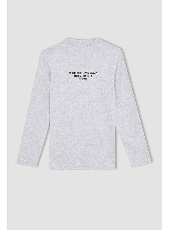 Boy Grey Long Sleeve T-Shirt
