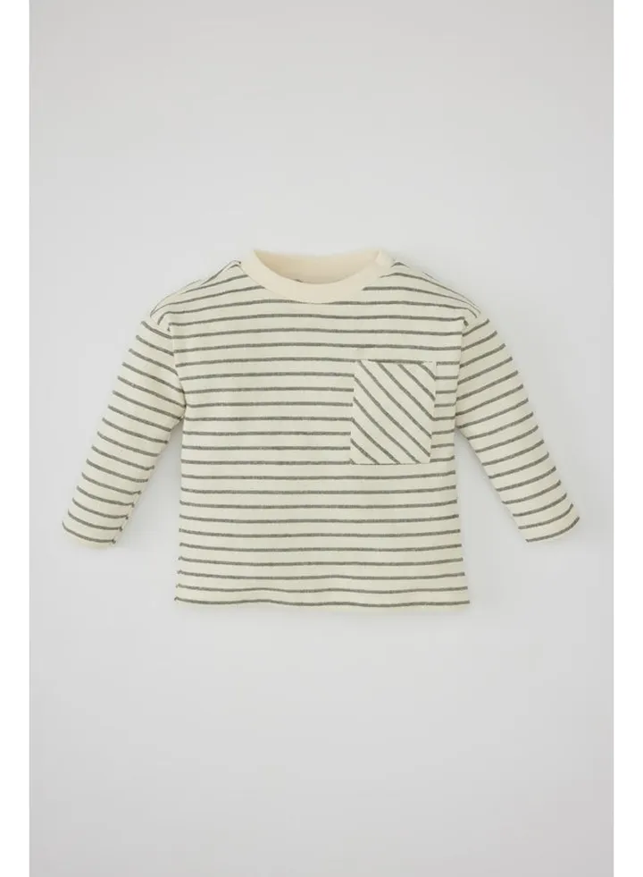 Babyboy Regular Fit Bike Neck Knitted Long Sleeve T-Shirt