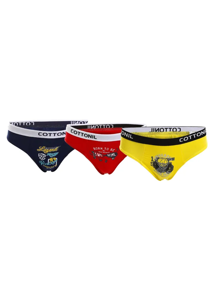 Bundle Of (3) Printed Bikini Cottonil for Boys