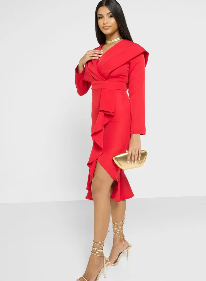 Ruffle Hem Detail Dress