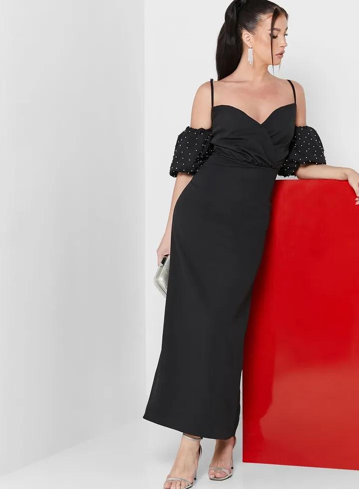 Puff Sleeve Sweetheart Dress