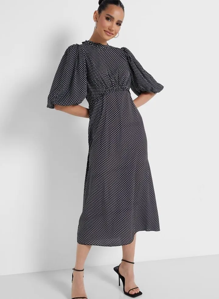 Puff Sleeve Tiered Dress