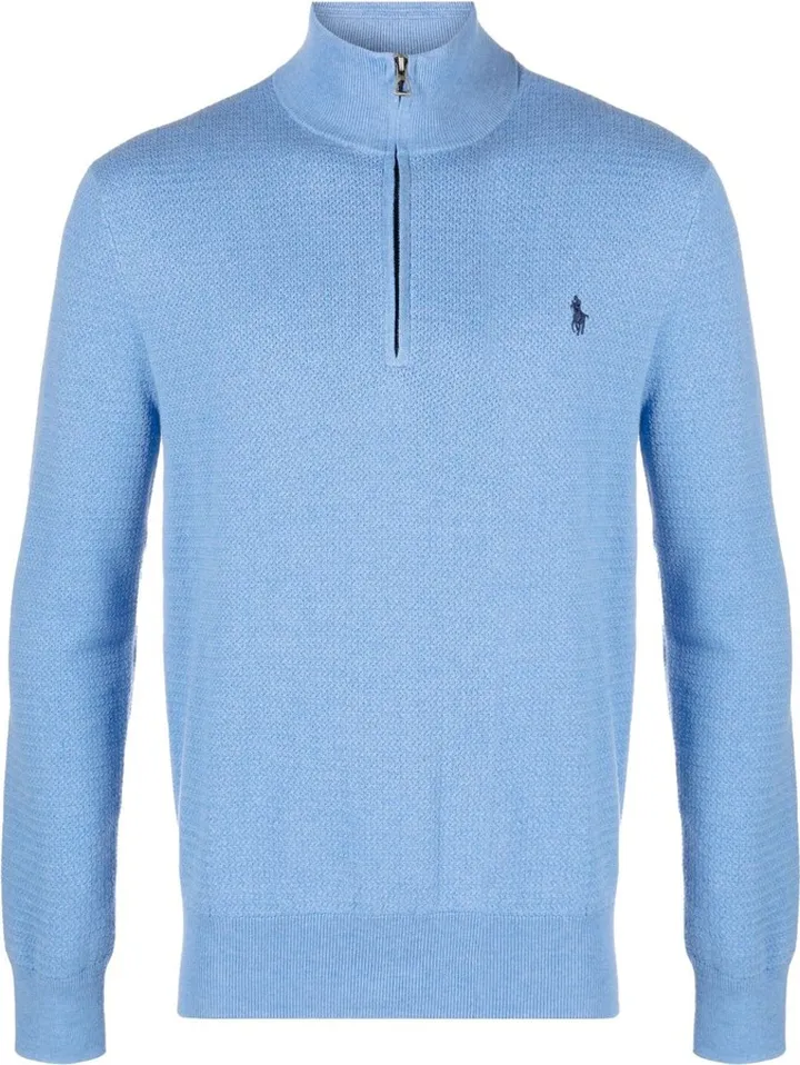 Blue Cotton Polo Pony Jumper
