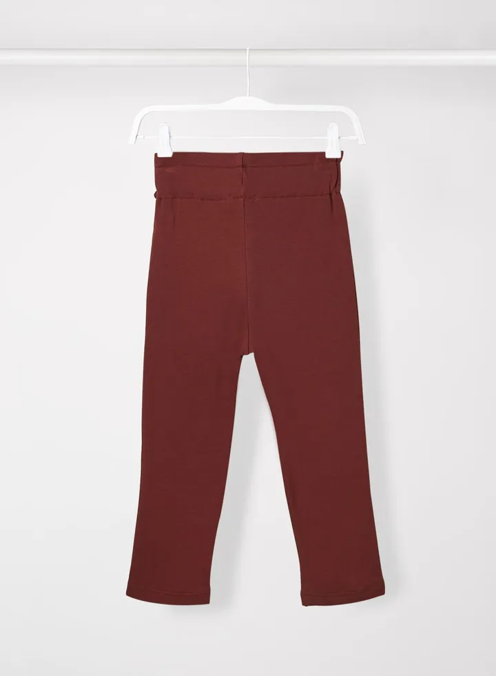 Baby/Kids Bow Tie Sweatpants Burgundy