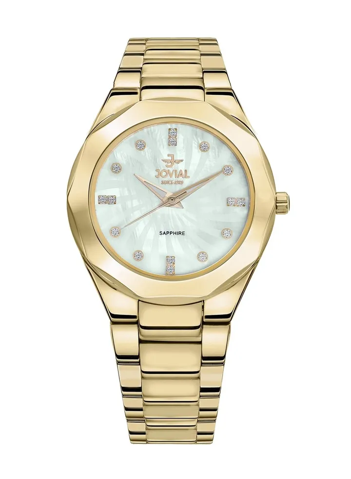 JOVIAL 4758 LGMQ 09E Woman's Fashion, Analog Stainless Steel Band Watch, 36mm, Green